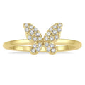 Stackable Butterfly Petite Diamond Ring