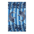 Blue Koi Fish Wave Accent Rug