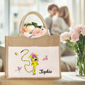 Bolsa de yute personalizada con nombre Marsupilami que salta con la cola Cumpleaños Regalo de Navidad para amigos | Callie × Marsupilami