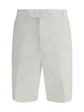 Thom Browne Typewriter Cloth Utility Chino Bermuda Shorts — White