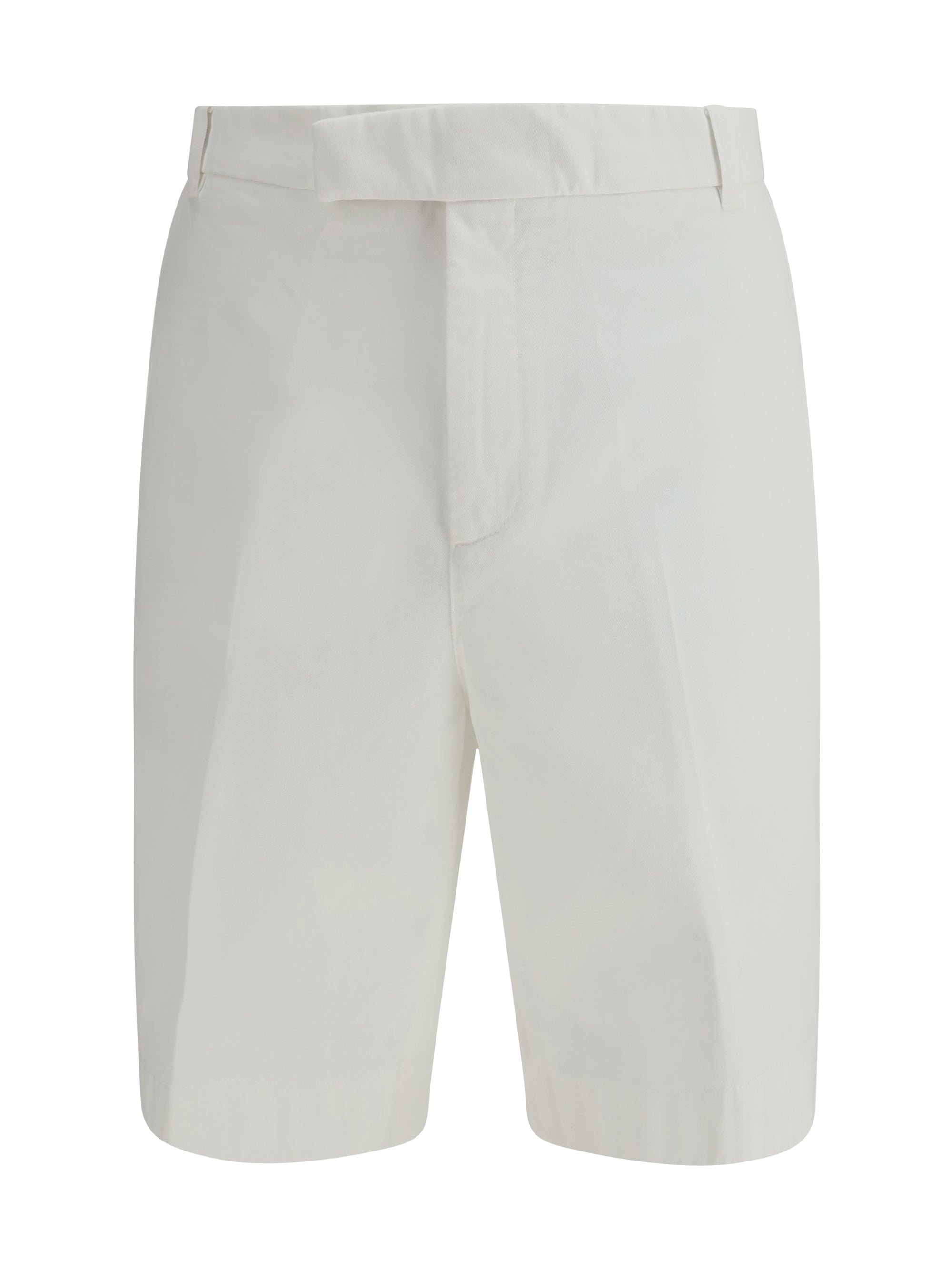 Thom Browne Typewriter Cloth Utility Chino Bermuda Shorts — White