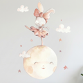 Vinilo Decorativo Infantil Luna: Bailando en la Luna para el Cuarto de tu Pequeño