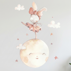 Vinilo Decorativo Infantil Luna: Bailando en la Luna para el Cuarto de tu Pequeño