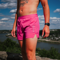 Sprints Mens 4" Avigate Run Short - Stealth Fuchsia