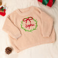 Suéter personalizado de la corona de Navidad con el nombre bordado Cumpleaños 1er regalo de Navidad del bebé para los recién nacidos Los nuevos padres