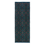 Floral Print Silk Scarf in Teal and Red Nature