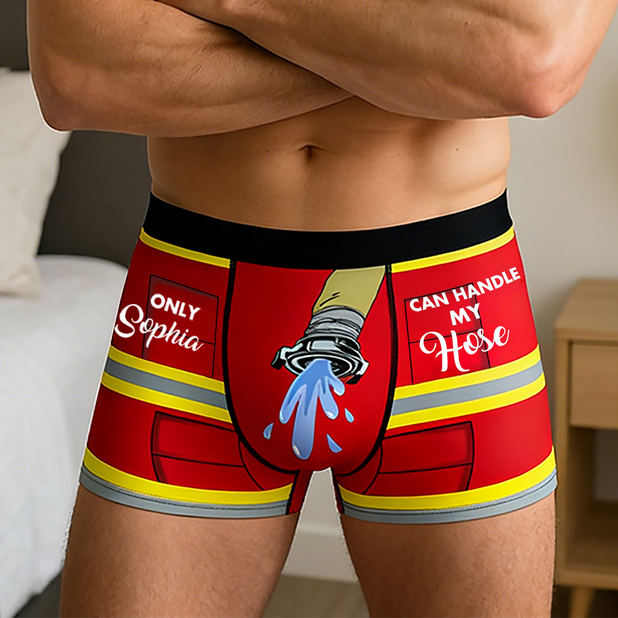 Calzoncillos bóxer personalizados para hombre con nombre Cumpleaños San Valentín Navidad Regalo para marido Novio