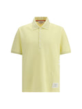 Thom Browne Iconic Bands Cotton Polo — Yellow