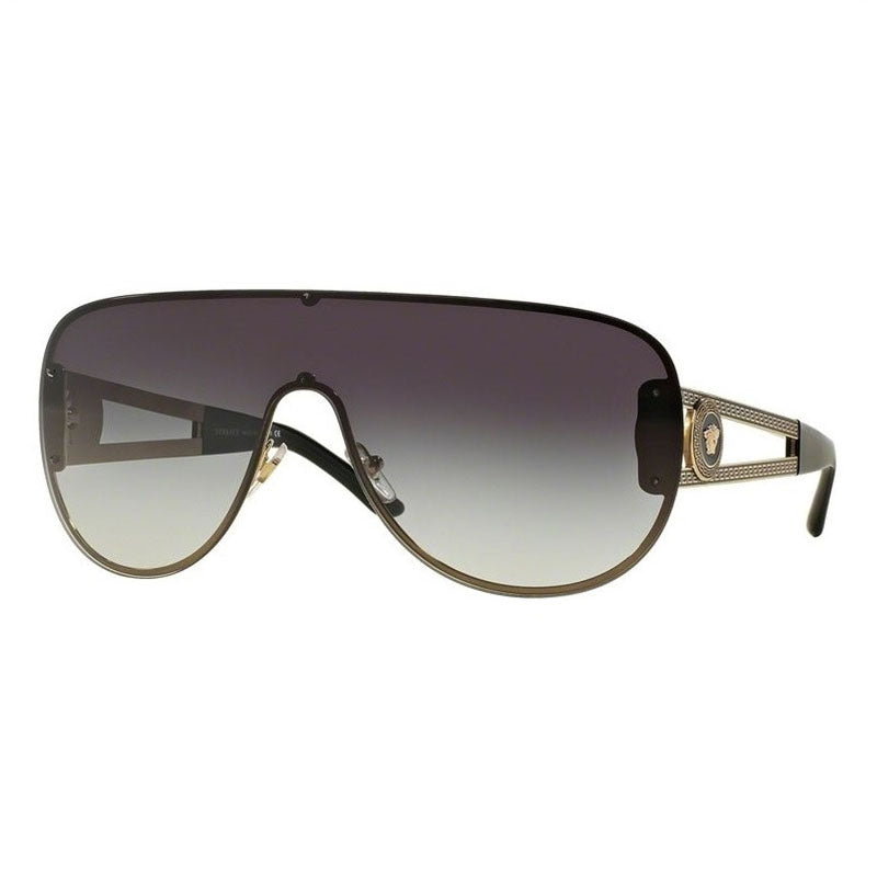 Versace Shield Gradient Lens Sunglasses — Gold