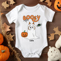 Personalizado de dibujos animados Booey 1-6 perro fantasmas diseño 100% algodón bebé body con nombre primer Halloween Baby Shower regalo para los recién nacidos