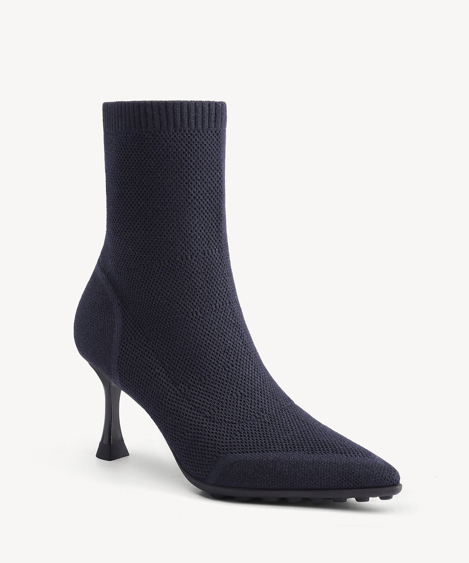 SoftBounce Pointed Toe Heeled Ankle Boot - Navy Blue / US 6.5 | EU 37 | UK 4.5