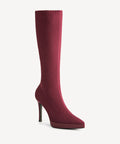 Moodboots Pointed Toe Platform High Boot - Burgundy / US 7 | EU 37.5 | UK 5