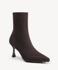 SoftBounce Pointed Toe Heeled Ankle Boot - Coffee / US 9.5 | EU 41 | UK 7.5