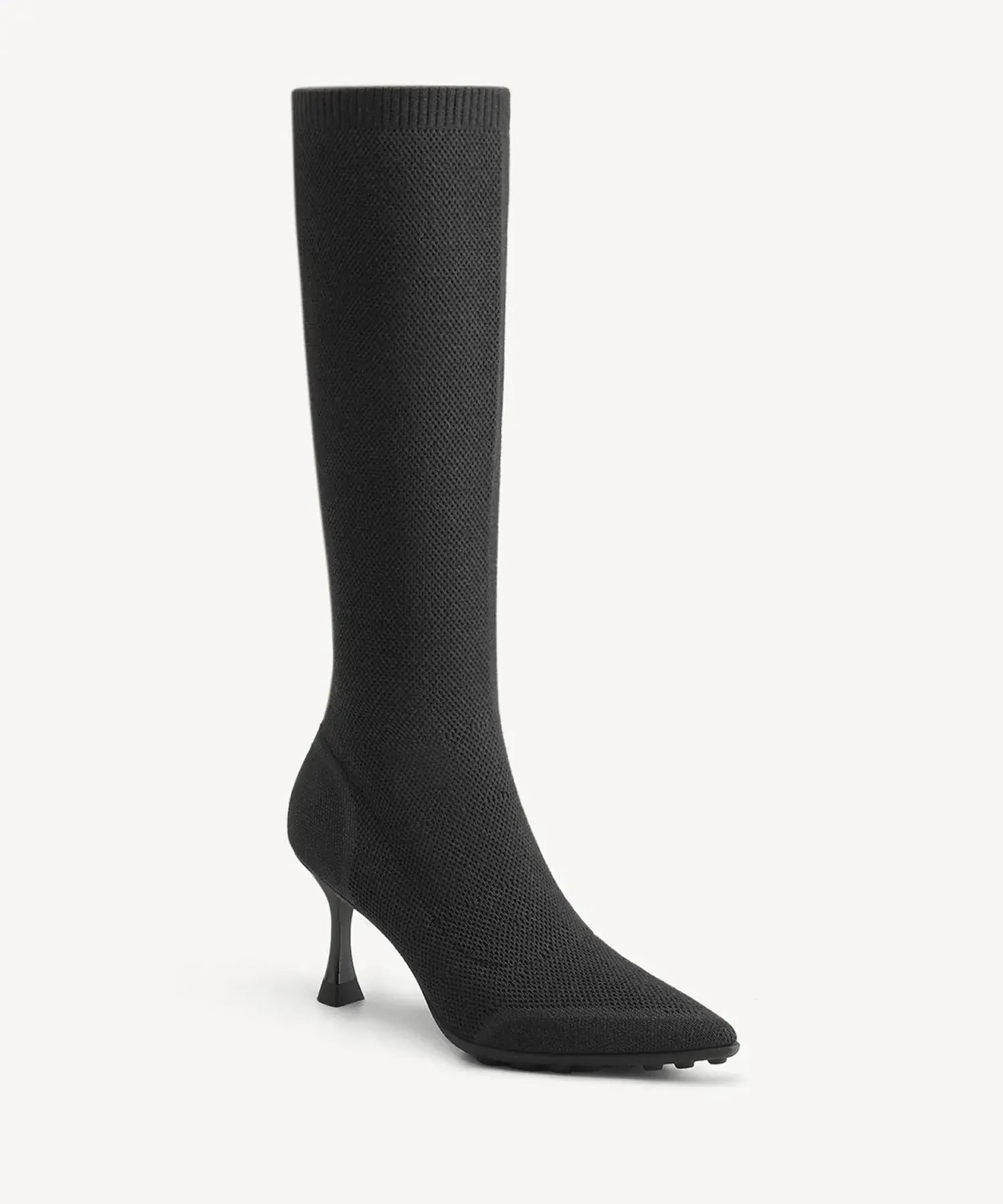 SoftBounce Pointed Toe Sock High Boot - Black / US 6.5 | EU 37 | UK 4.5