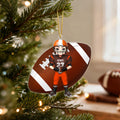 Adorno acrílico de fútbol americano personalizado con nombre y número Regalo navideño para los amantes del fútbol americano