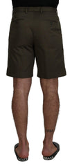 Men's Green Chinos Cotton Casual Shorts