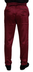 Men's Bordeaux Silk Dg Sleep Lounge Pants