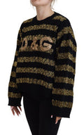 Women's Black Gold D&g Crystal Cashmere Sweater Clothing