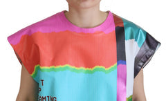 Women's Multicolor Tv Print Blouse Cotton T-Shirt