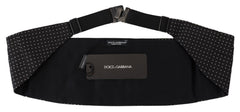 Black Polka Dot Wide Waist Men Belt Cummerband Silk