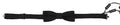 Men's Black Pattern Silk Adjustable Neck Papillon Bow Tie