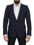 Men's Dark Blue Wool Single Breasted Martini Blazer Virgin Clothing