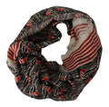 Men's Linen Sailboat Stripe Scarf Black
