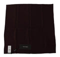 Men's Brown Silk Blend Square Wrap Handkerchief Scarf