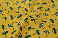 Yellow Printed Dg Logo Square Mens Handkerchief Scarf Silk