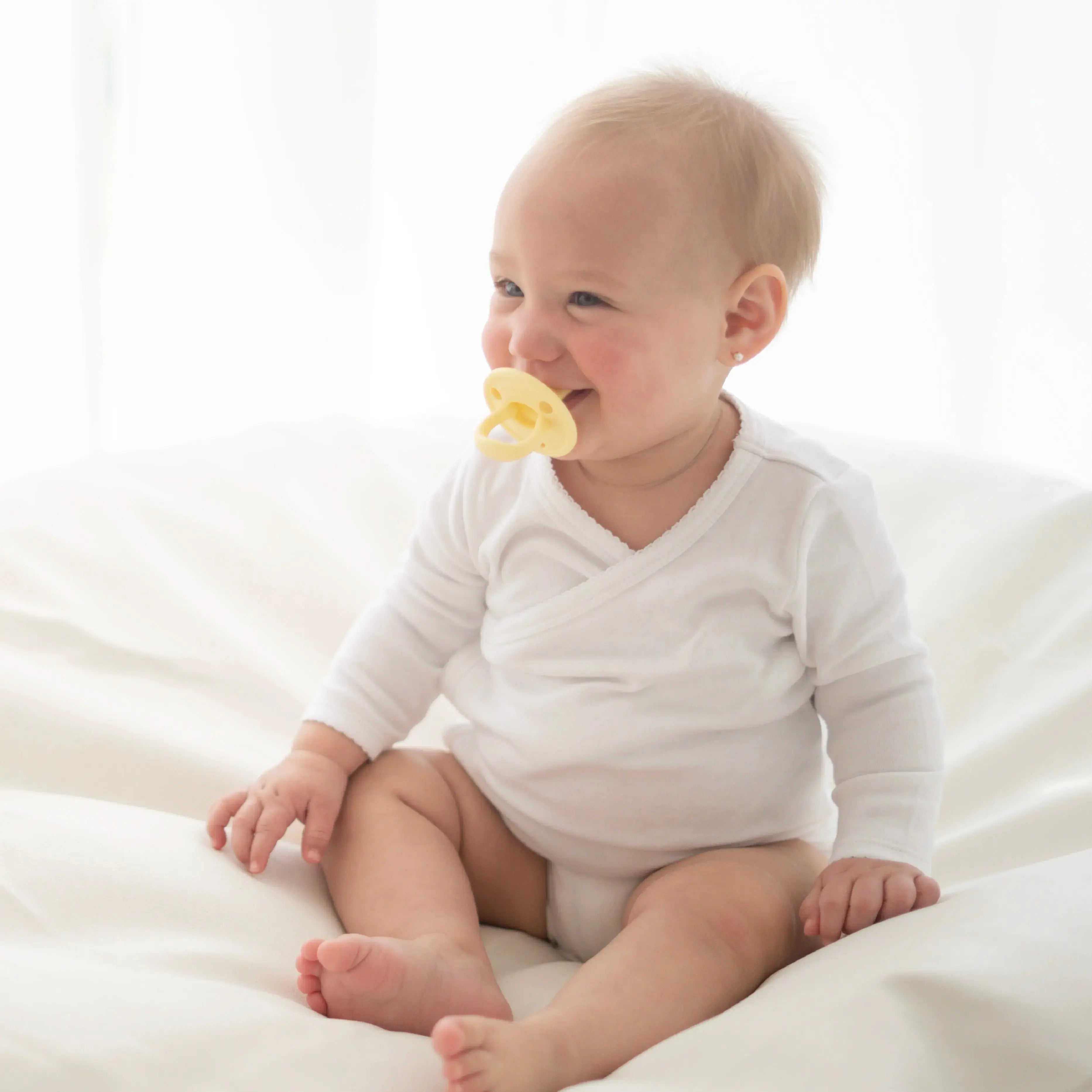 Chupete DIAMOND By Nenina & Co Gris y Amarillo | Silicona Orgánica para Bebé +12 Meses