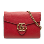 GG Marmont Leather Wallet on Chain