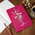 Personalizado Vintage Elegante Wildflower Bouquet A5 Diario Cuaderno con Nombre Cumpleaños Día de la Madre Regalo para Mujer Familia Amigos