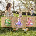 Huevos de Pascua personalizados Conejito inicial Bolsa de yute con nombre Fiesta de caza del huevo Regalo de Pascua para niños Niñas