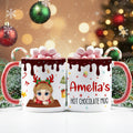 Personalizada de Navidad de disfraces de dibujos animados Kid 11 oz Taza de café de cerámica con nombre de uso diario de Navidad Regalo para Niños Niñas