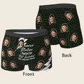Personalizada Propiedad de Funny Face Foto Boxer Brief con Nombre Ropa interior de los hombres Día de San Valentín Aniversario Regalo para Novio Esposo