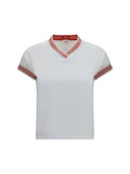 Versace Greca-Trimmed T-Shirt — White