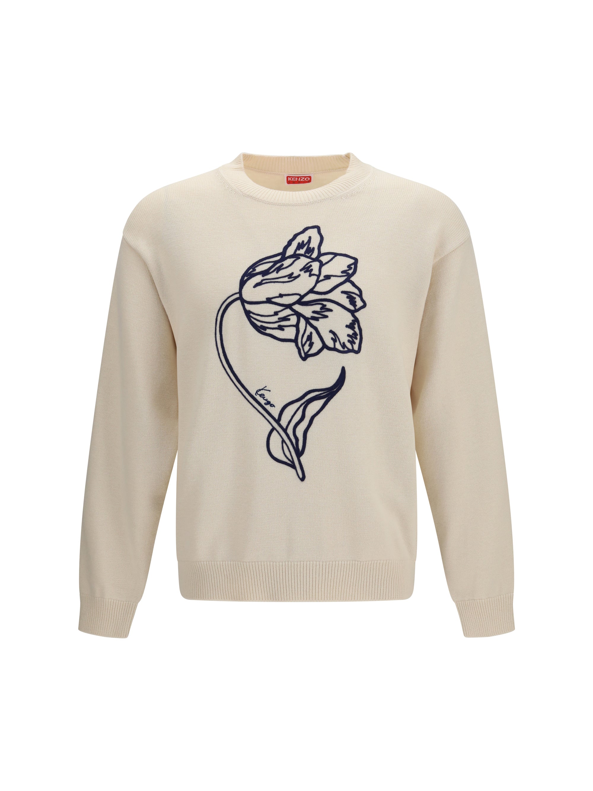 Kenzo Tulip Sweater — Beige