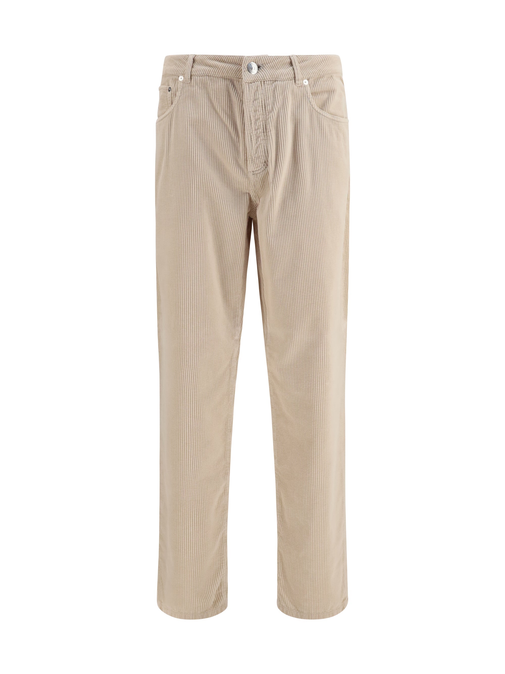 Brunello Cucinelli Corduroy Trousers — Beige