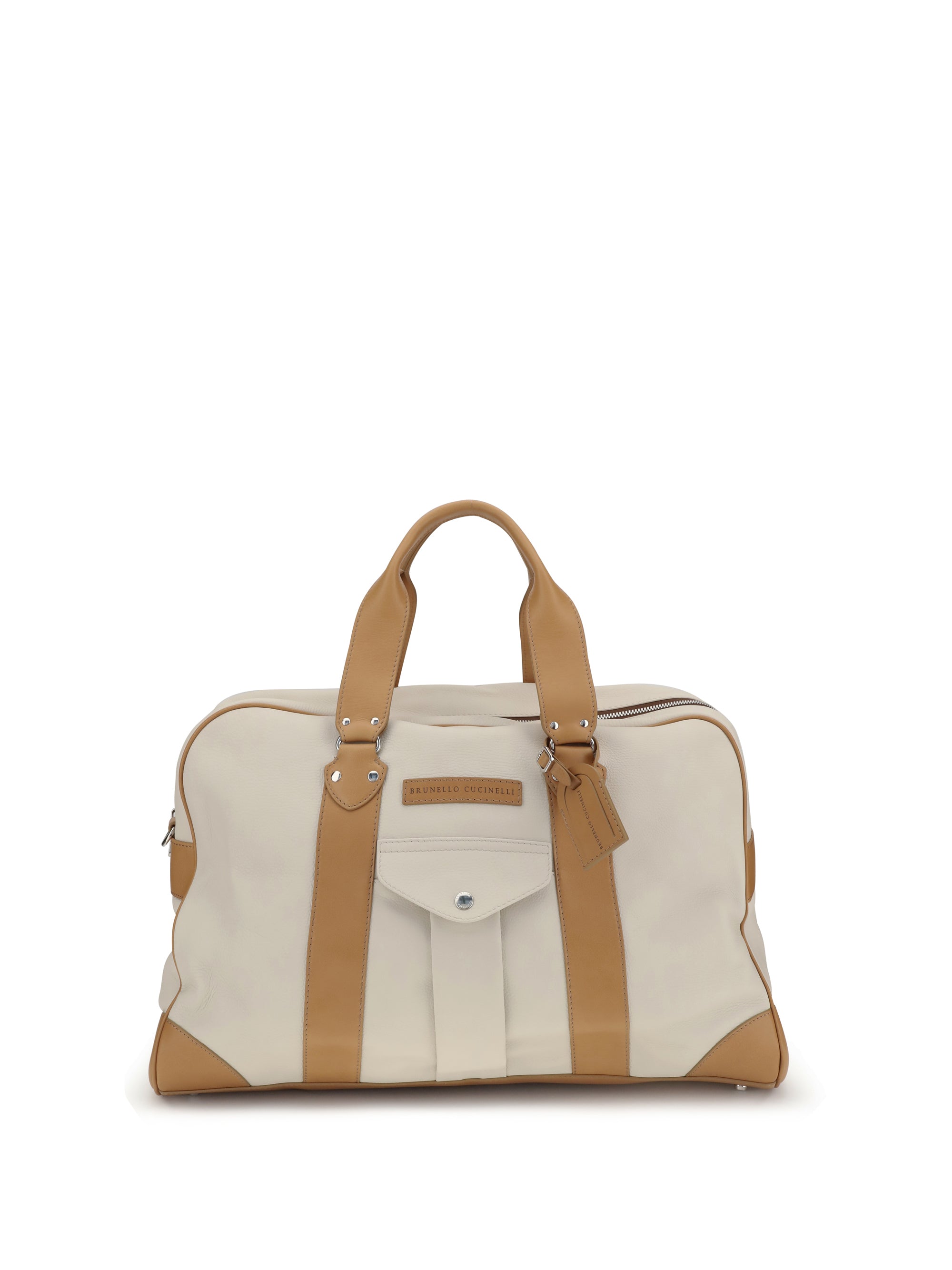 Brunello Cucinelli Street Travel Top Handle Bag — Beige