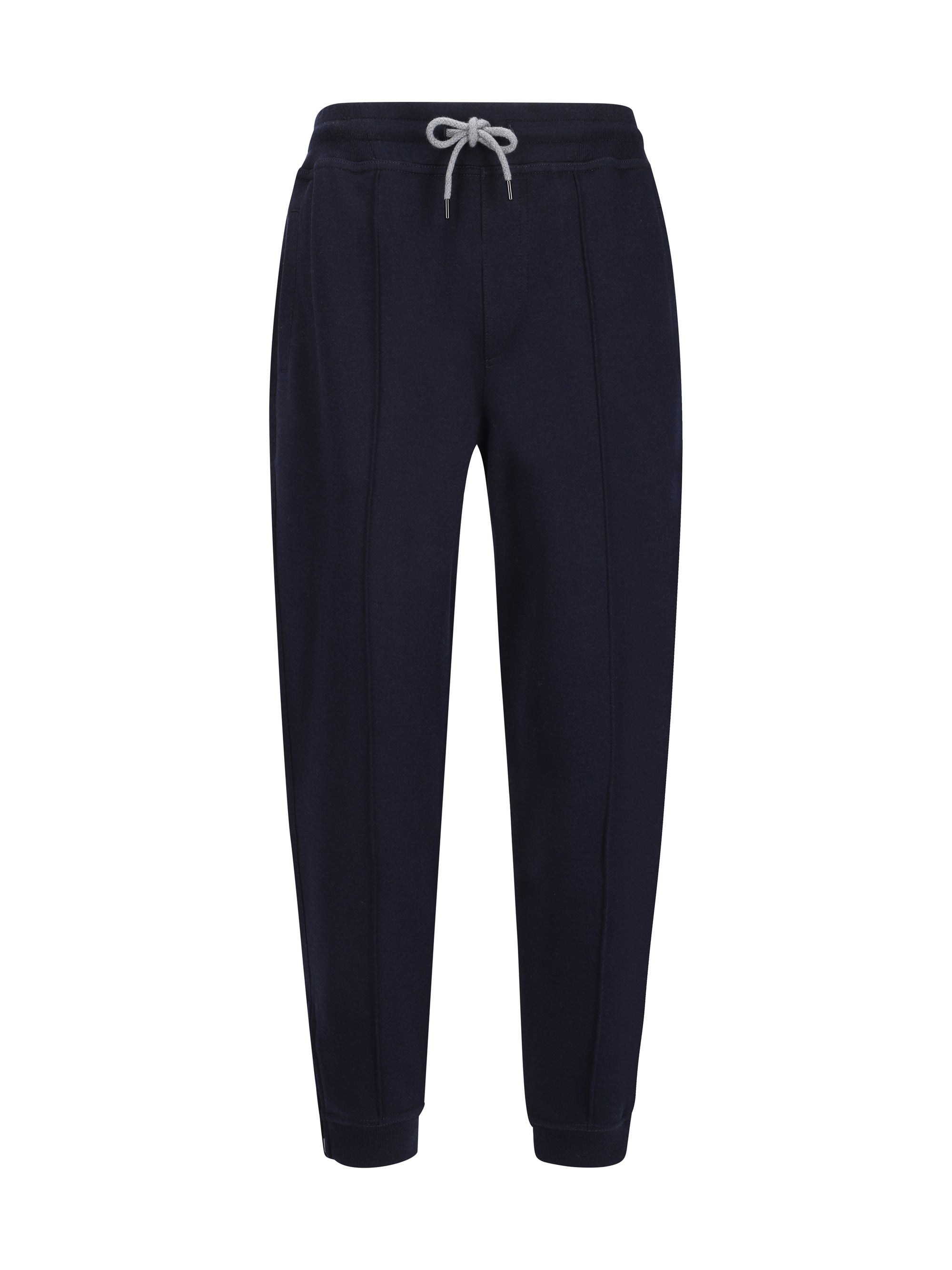 Brunello Cucinelli Joggers in Misto Cotone — Blu Navy