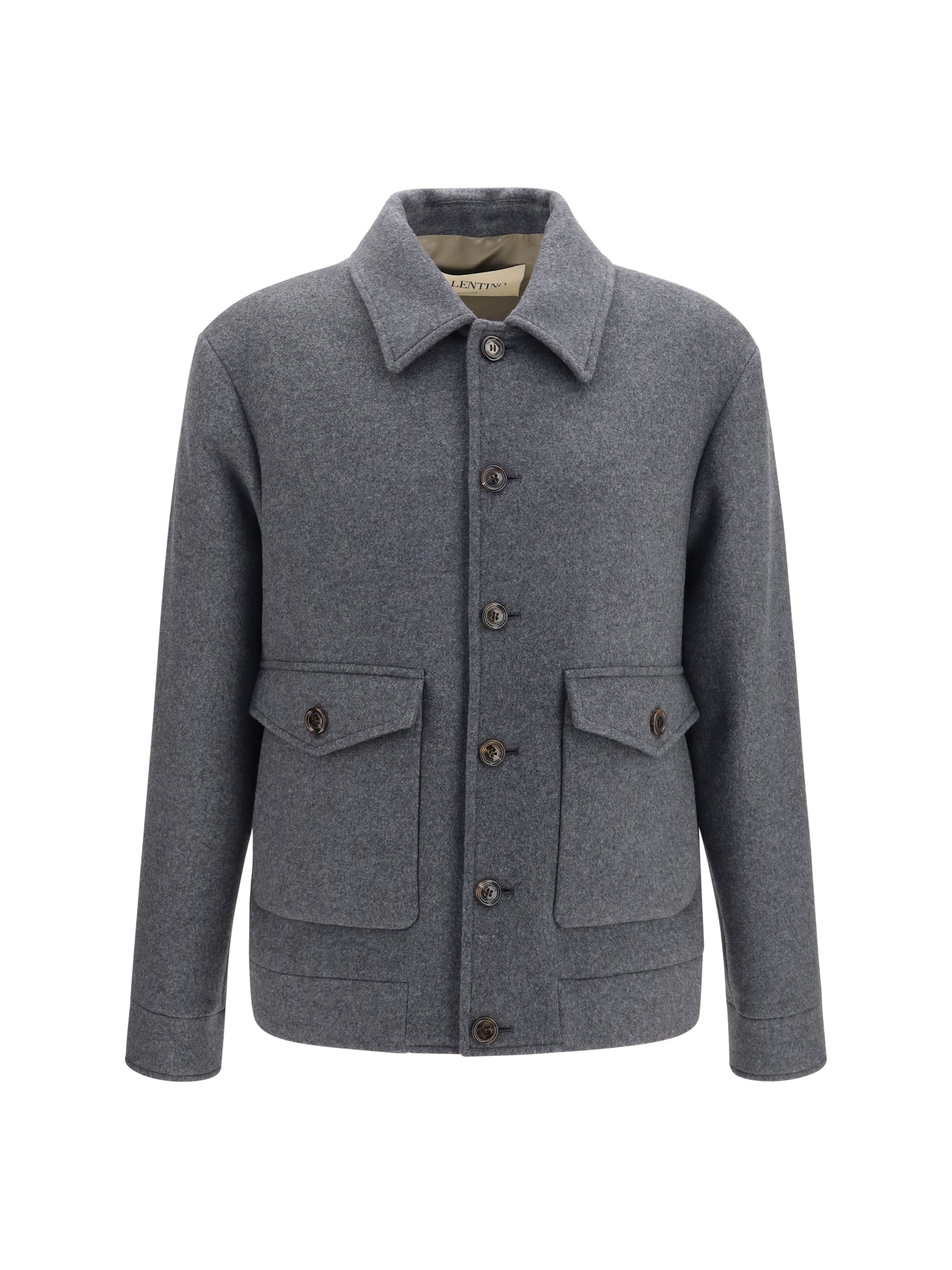 Valentino Wool and Cashmere Jacket — Gray