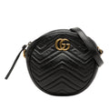 Mini GG Marmont Matelasse Leather Round Crossbody