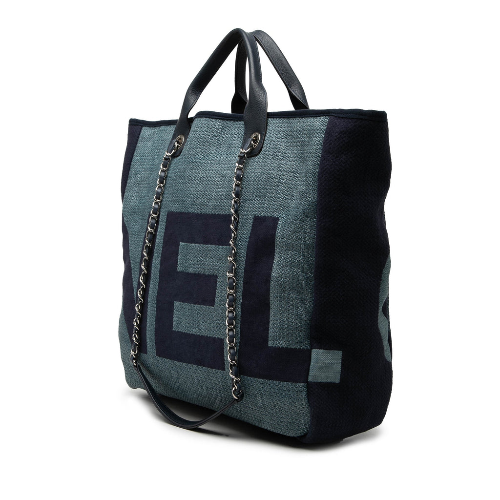 Large Canvas Logo Deauville Shopping Tote