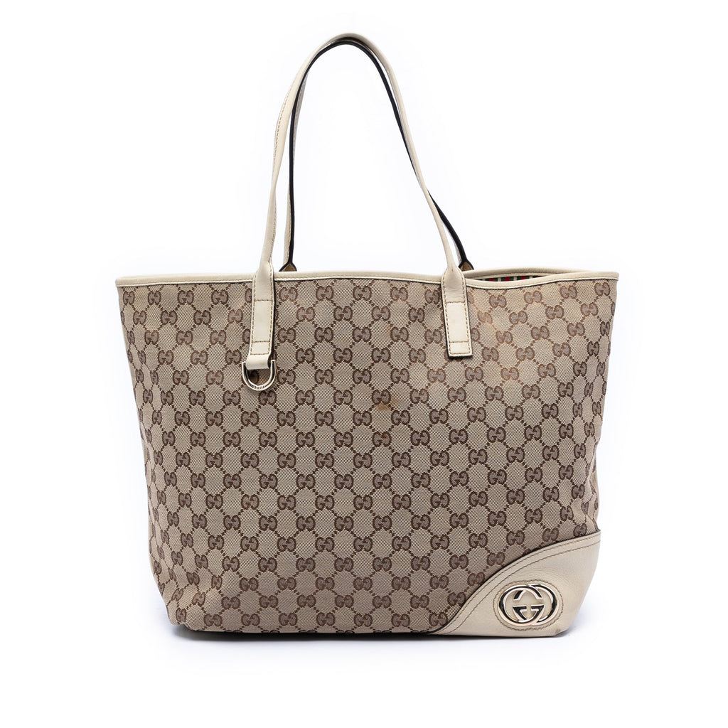 Large GG Canvas New Britt Tote