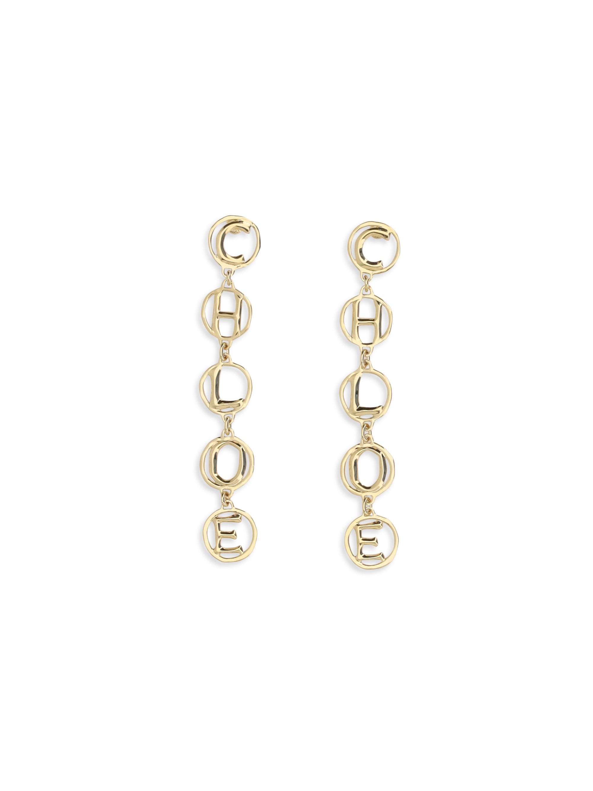 Chloé Script Earrings — Gold