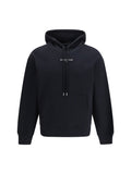 Maison Kitsuné Logo-Embroidered Cotton Hoodie — Black