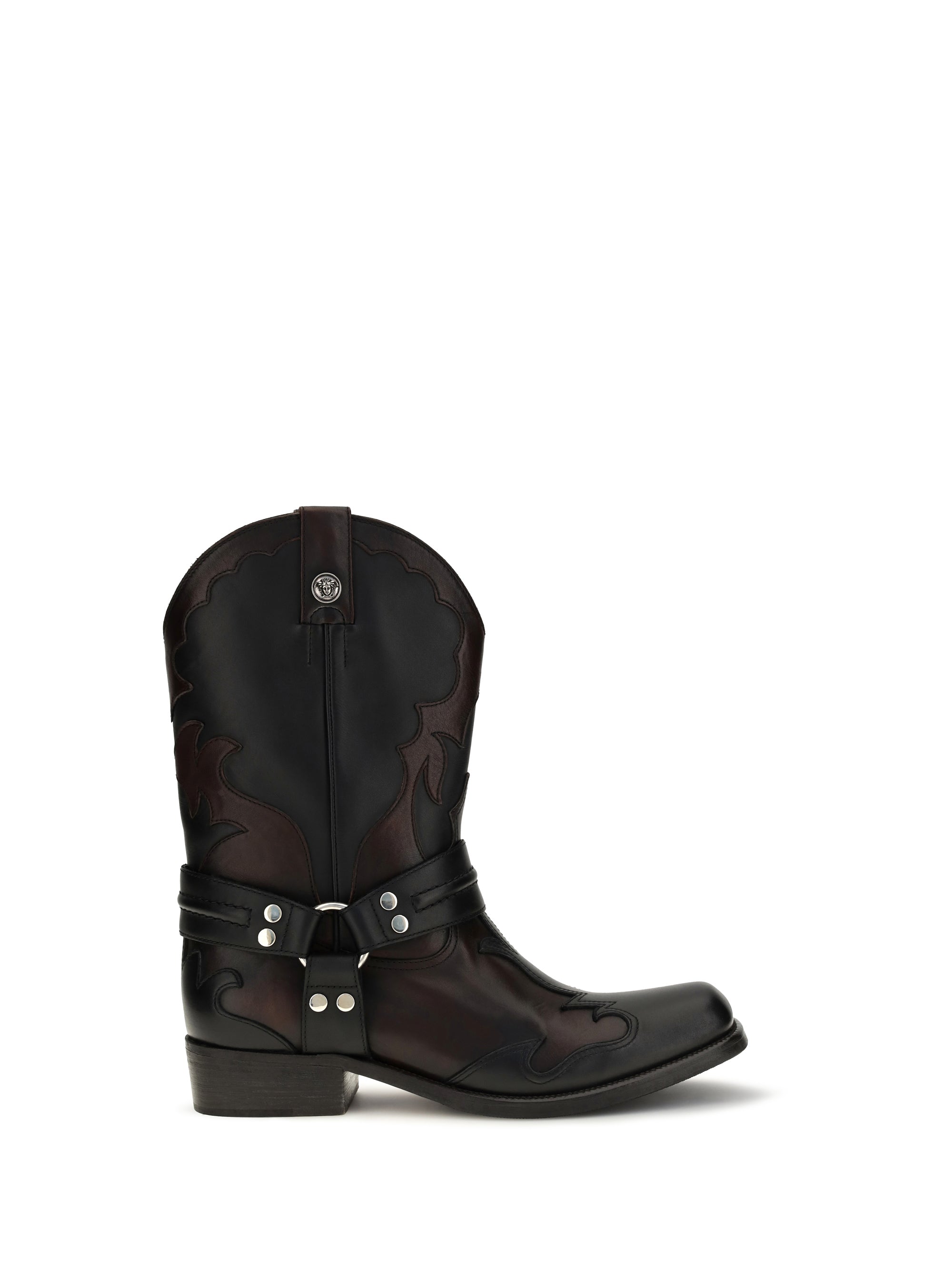 Versace Sylvester Western Boot — Black