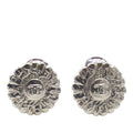 CC Silver Plated Sunflower Clip on Earrings