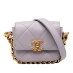 Mini Quilted Calfskin Framing Chain Flap