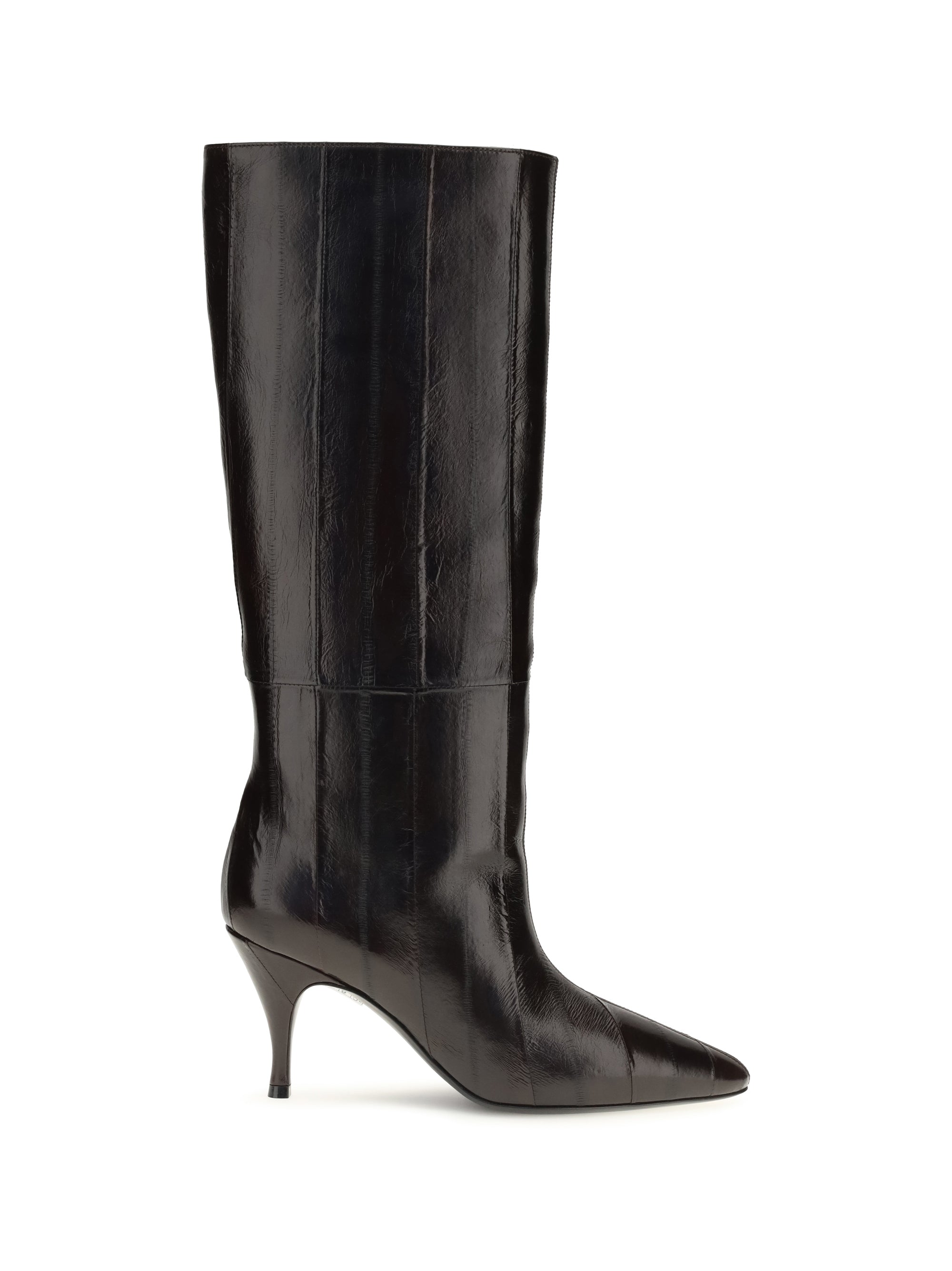 Herbert Levine Calf Leather Pointed-Toe Boot — Brown